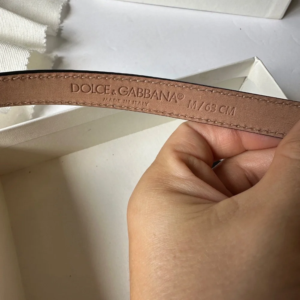Dolce&Gabbana leather belt logo buckle size S 57cm